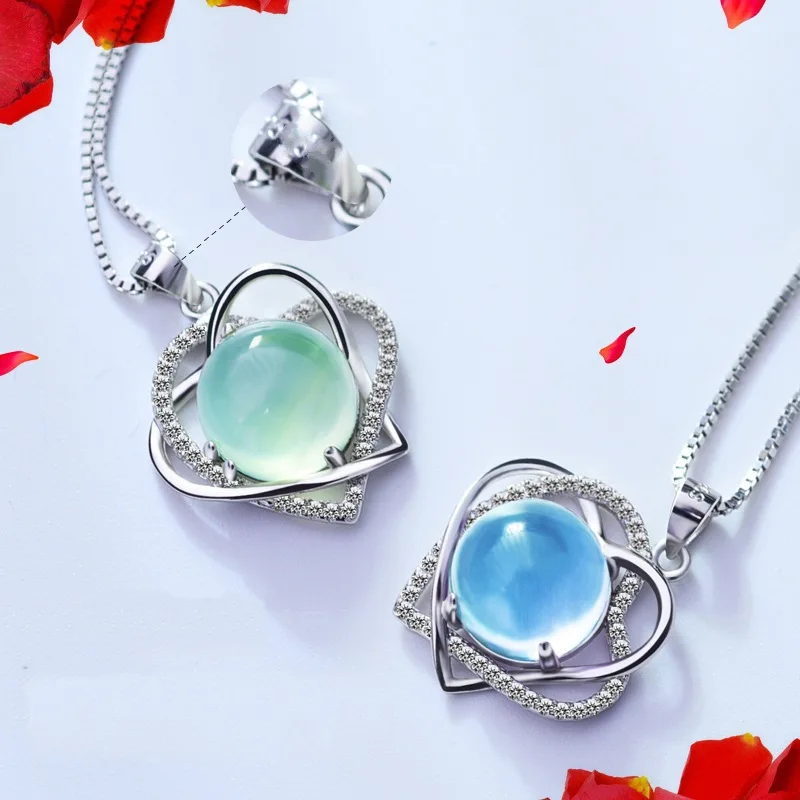 Silver Crystal Heart Necklace Female Grape Stone Pendant Collarbone Accessories
Silver Crystal Heart Necklace Female Grape Stone Pendant Collarbone Accessories