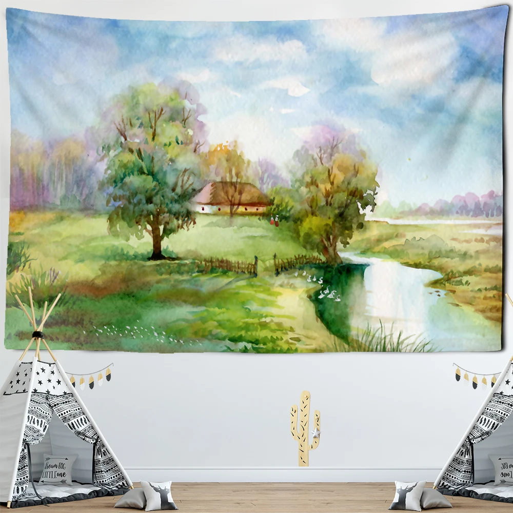 Aquarell Landschaft Tapisserie Ländlichen Landschaft Psychedelic Tapiz Hexerei Wand Hängen Hippie Bunte Kunst Wohnkultur
Aquarell Landschaft Tapisserie Ländlichen Landschaft Psychedelic Tapiz Hexerei Wand Hängen Hippie Bunte Kunst Wohnkultur