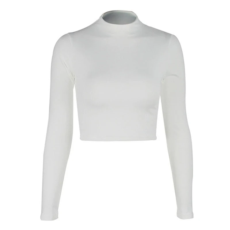 Women Sexy Bodycon T Shirt Autunmn Women Long Sleeve O-neck Crop Top Modis Sheath T Shirt Fashion Autumn Solid Tops
Women Sexy Bodycon T Shirt Autunmn Women Long Sleeve O-neck Crop Top Modis Sheath T Shirt Fashion Autumn Solid Tops