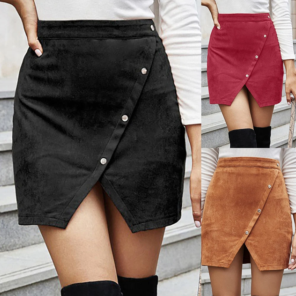 Women's Irregular Button High Waist Mini Skirt Spring Summer Hot Office Lady Casual Solid Color Pencil Skirt Short Bottoms Wear
Women's Irregular Button High Waist Mini Skirt Spring Summer Hot Office Lady Casual Solid Color Pencil Skirt Short Bottoms Wear