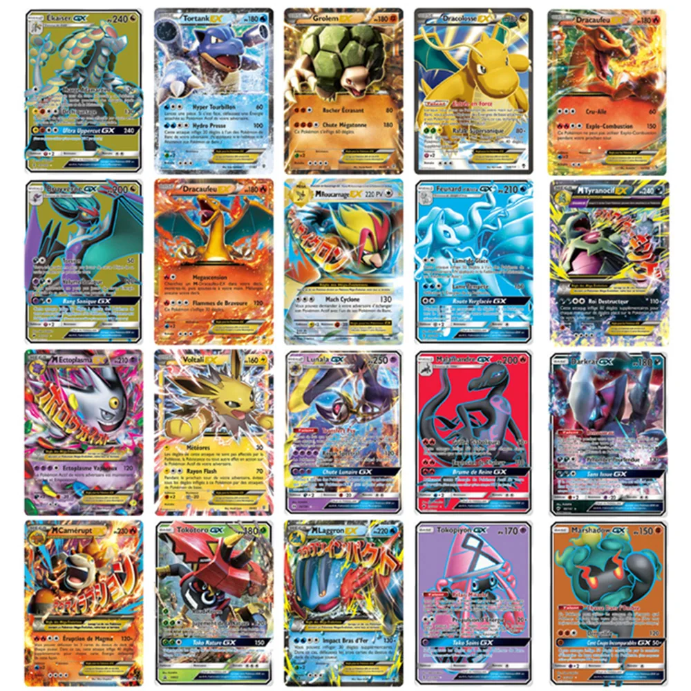 TOMY 120 PCS Pokemon French Card Lot Featuring 80tag team 20mega 20 ultra beast Gx
TOMY 120 PCS Pokemon French Card Lot Featuring 80tag team 20mega 20 ultra beast Gx