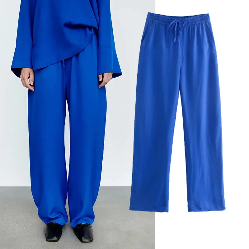 Женские прямые брюки Za, с карманами спереди, с высокой эластичной талией, винтажные, 2021 
Женские прямые брюки Za, с карманами спереди, с высокой эластичной талией, винтажные, 2021