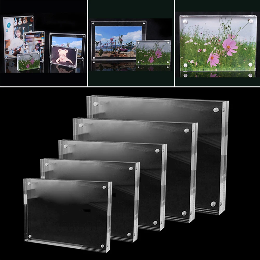 Clear Acrylic Sign Holder Magnetic Photo Frame Magnetic Crystal Picture Frame Double-Sided Display Bedroom Deck Decor Xmas Gift
Clear Acrylic Sign Holder Magnetic Photo Frame Magnetic Crystal Picture Frame Double-Sided Display Bedroom Deck Decor Xmas Gift