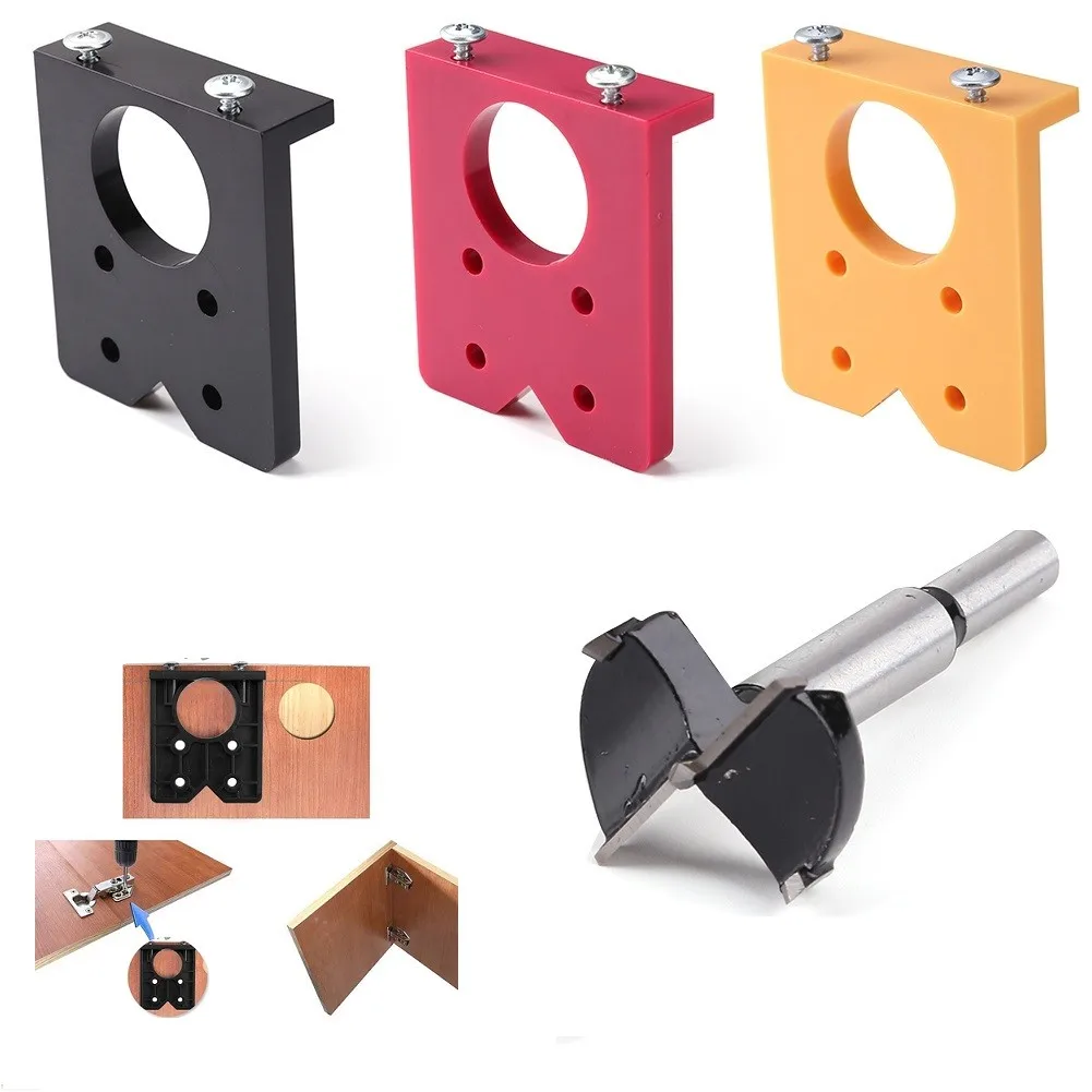 35mm DIY Locator Hole Drill Template Woodworking Mounting Hinge Drilling Jig Guide Door Hole Opener Kit Concealed Cabinet Tools
35mm DIY Locator Hole Drill Template Woodworking Mounting Hinge Drilling Jig Guide Door Hole Opener Kit Concealed Cabinet Tools