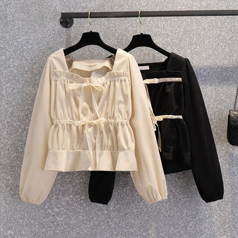 Black Long Sleeved Sweet Plus Size Korean Autumn Elegant Fashion Blouses And Tops Women'S Oversize Shirt Clothing 2021 Female
Black Long Sleeved Sweet Plus Size Korean Autumn Elegant Fashion Blouses And Tops Women'S Oversize Shirt Clothing 2021 Female