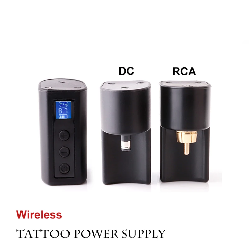 Professional Mini Wireless Tattoo Power Supply DC RCA Interface Tattoo Battery Pack Power Supply for Tattoo Machine Pen Supplies
Professional Mini Wireless Tattoo Power Supply DC RCA Interface Tattoo Battery Pack Power Supply for Tattoo Machine Pen Supplies