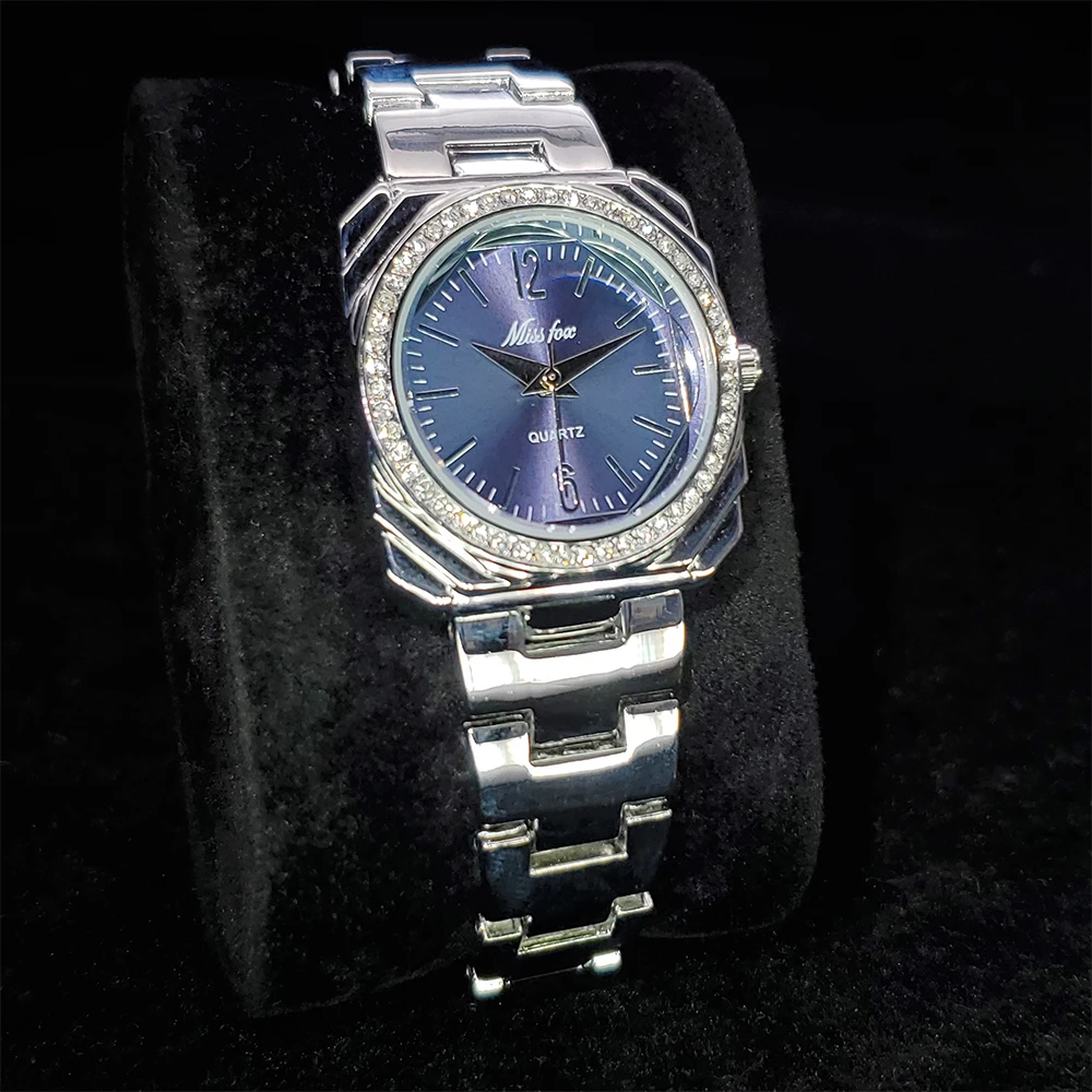 MISSFOX Blue Dial Platinum Watch Women Square Elegant Female Watches Stainless Steel Fashion Dress Office Lady Quartz Watch
MISSFOX Blue Dial Platinum Watch Women Square Elegant Female Watches Stainless Steel Fashion Dress Office Lady Quartz Watch