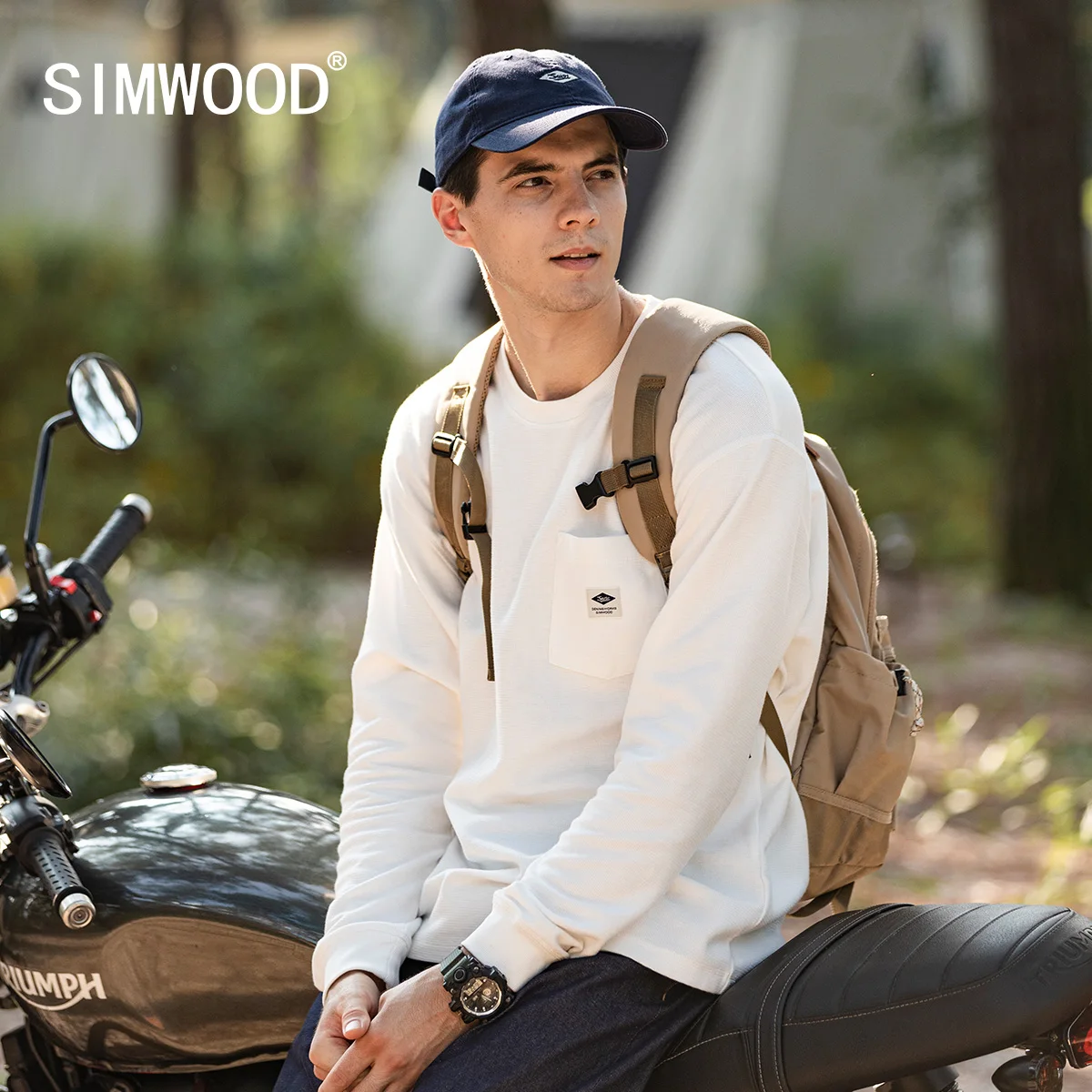 SIMWOOD 2022 весенне-зимние новые футболки с длинным рукавом с вафельным узором, мужские Базовые пуловеры оверсайз из 100% хлопка
SIMWOOD 2022 весенне-зимние новые футболки с длинным рукавом с вафельным узором, мужские Базовые пуловеры оверсайз из 100% хлопка