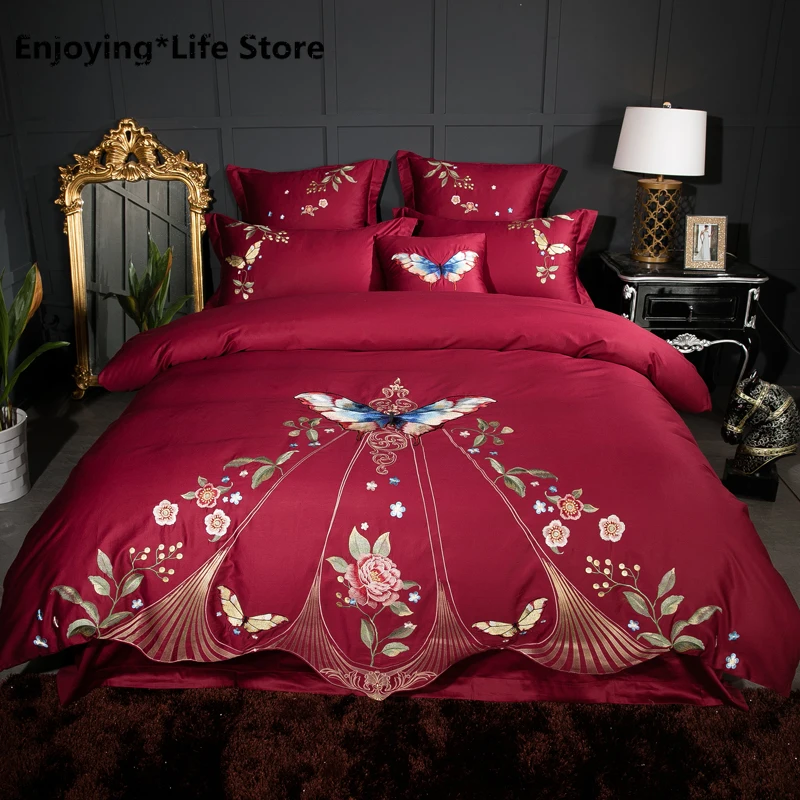 4/6/8Pcs Luxury Lady Butterfly Classic Bedding Set Embroidery Duvet Cover Set Bed Sheet Comforter Pillowcase Queen King Size
4/6/8Pcs Luxury Lady Butterfly Classic Bedding Set Embroidery Duvet Cover Set Bed Sheet Comforter Pillowcase Queen King Size