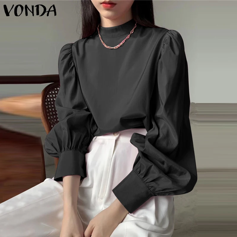 2022 Осенняя блузка VONDA, женские блузы с круглым вырезом и пышными рукавами, повседневная плиссированная рубашка, топы, офисные деловые рубашк...
2022 Осенняя блузка VONDA, женские блузы с круглым вырезом и пышными рукавами, повседневная плиссированная рубашка, топы, офисные деловые рубашк...