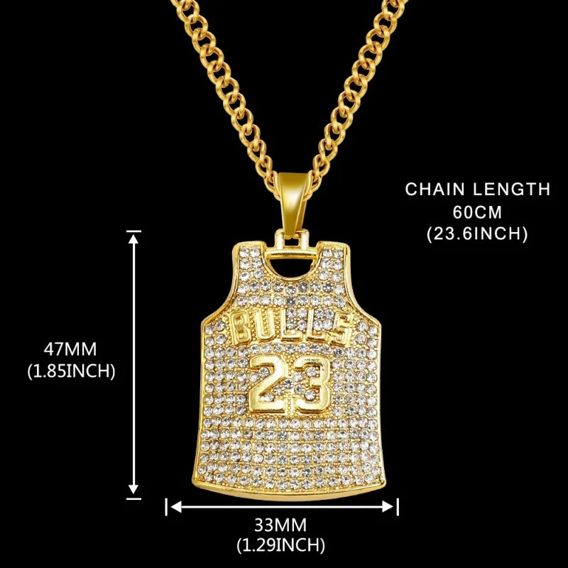 Europe and America 23 jersey pendant necklace ice necklace hip hop crystal basketball legend number 23 pendant necklace gift
Europe and America 23 jersey pendant necklace ice necklace hip hop crystal basketball legend number 23 pendant necklace gift