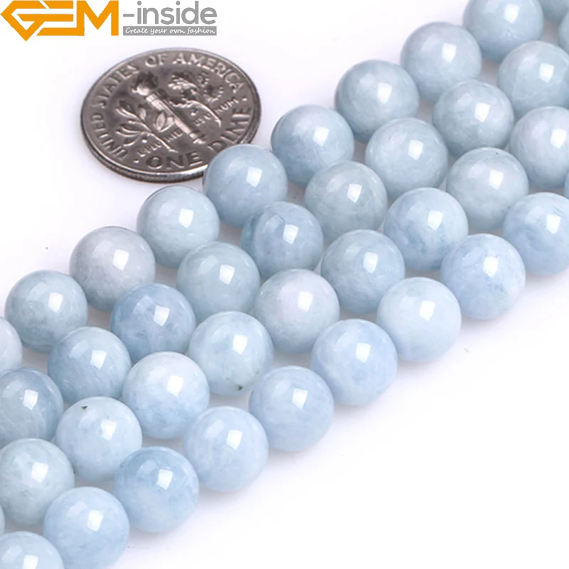 A Grade 4-12mm Natural Round Smooth Blue Aquamarines Stone Beads For Jewelry Making 15inches DIY Loose Women Gift
A Grade 4-12mm Natural Round Smooth Blue Aquamarines Stone Beads For Jewelry Making 15inches DIY Loose Women Gift