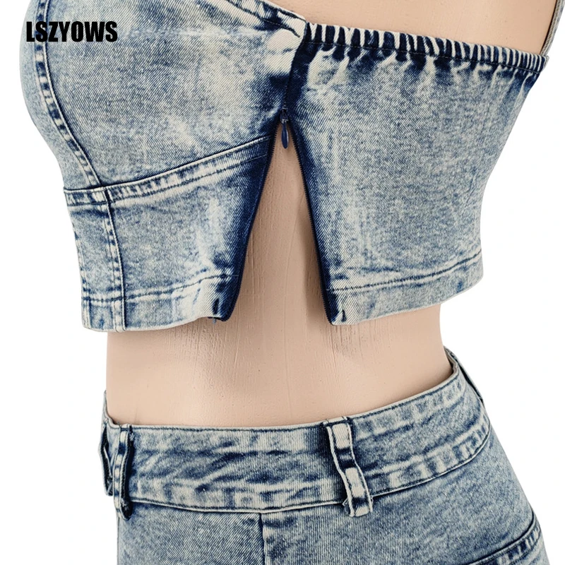 Denim 2 Piece Sets Women Summer Spaghetti Strap Sleeveless Tank Top and Long Pants Casual Jeans Suit Plus Size Two Piece Outfits
Denim 2 Piece Sets Women Summer Spaghetti Strap Sleeveless Tank Top and Long Pants Casual Jeans Suit Plus Size Two Piece Outfits