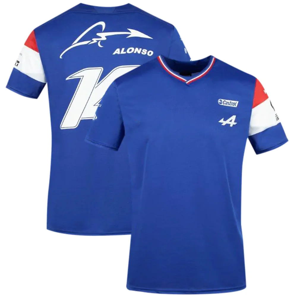 Racing Car Fans T-Shirt Short Sleeve Shirt Clothing Blue Black Breathable Jersey NEW 2021 Spain Alpine F1 Team Motorsport Alonso 
Racing Car Fans T-Shirt Short Sleeve Shirt Clothing Blue Black Breathable Jersey NEW 2021 Spain Alpine F1 Team Motorsport Alonso
