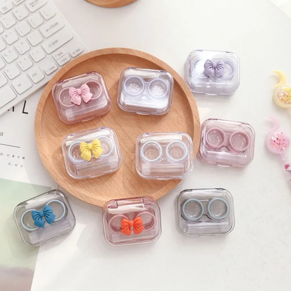 Eyewear Cases Bow Portable Women Contact Lens Case Cosmetic Contact Box Eyeglasses Container Korean Glasses Storage
Eyewear Cases Bow Portable Women Contact Lens Case Cosmetic Contact Box Eyeglasses Container Korean Glasses Storage
