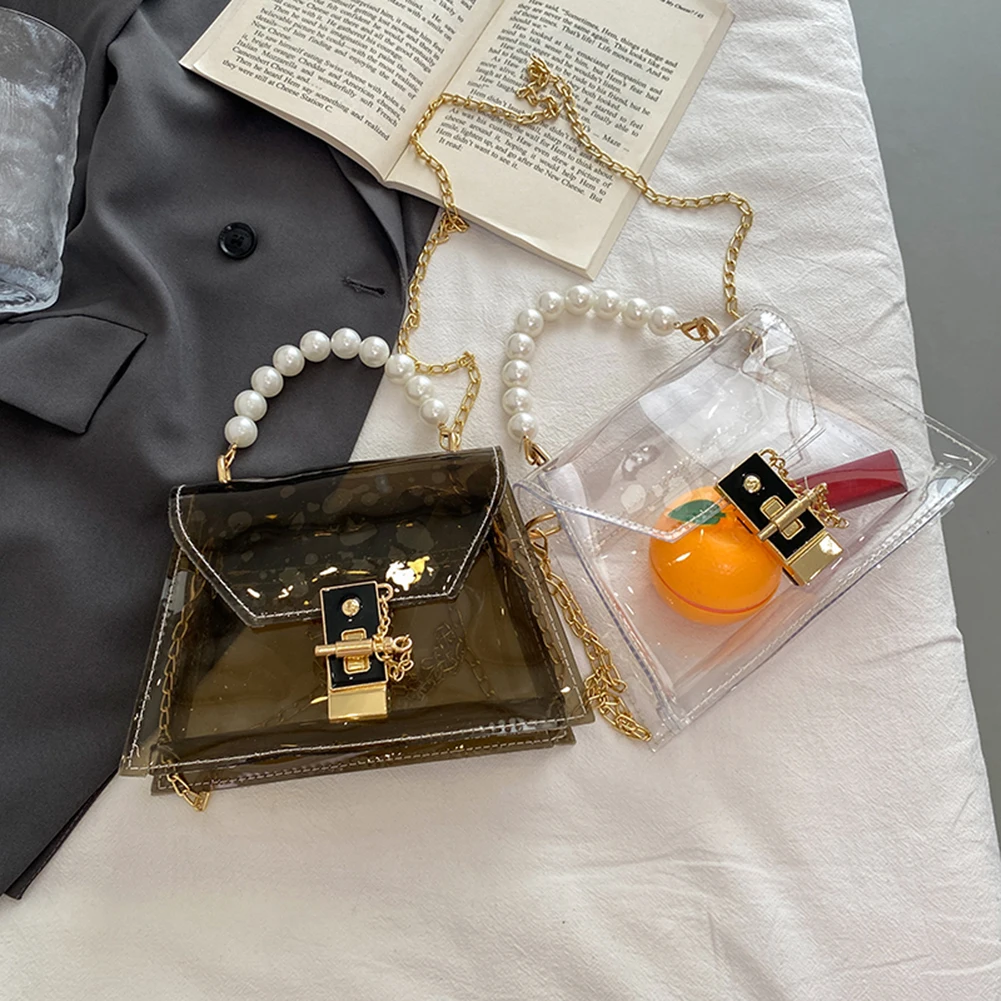 Vintage Summer Candy Color Transparent Shoulder Bags For Women Pearl Chain Mini Crossbody Bag Ladies Casual Purse Flap Handbags
Vintage Summer Candy Color Transparent Shoulder Bags For Women Pearl Chain Mini Crossbody Bag Ladies Casual Purse Flap Handbags
