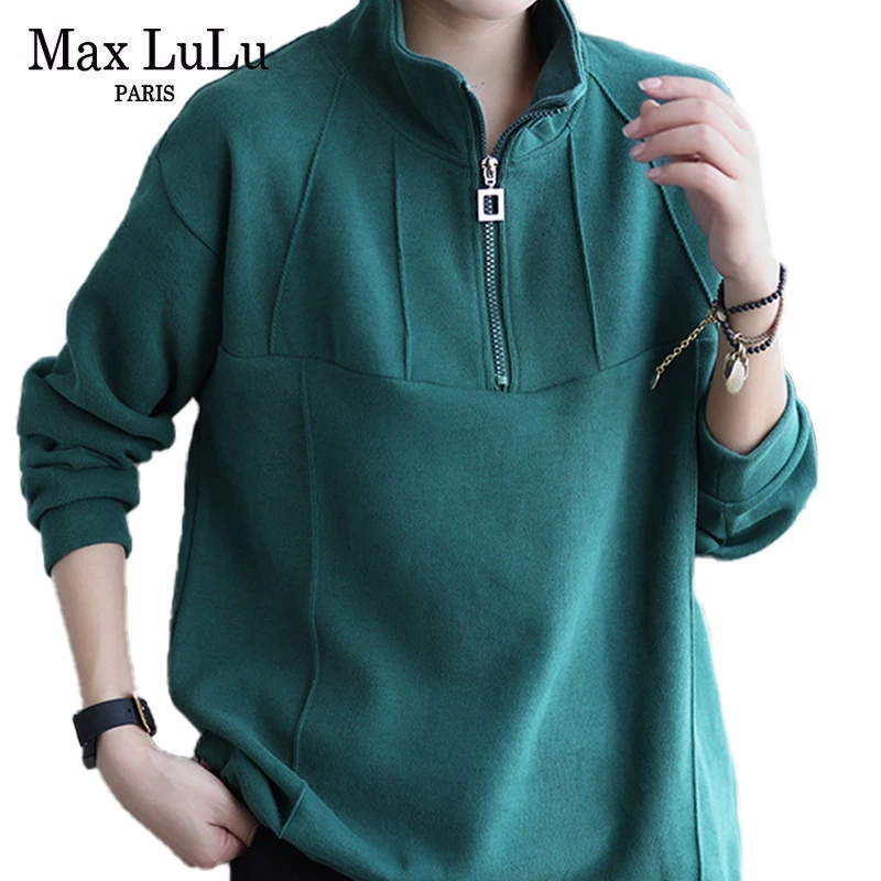 Max LuLu New Fanshion Korean Style Women Casual Vintage Sweatshirts 2021 Autumn Loose Turtleneck Design Hoodies Harajuku Clothes 
Max LuLu New Fanshion Korean Style Women Casual Vintage Sweatshirts 2021 Autumn Loose Turtleneck Design Hoodies Harajuku Clothes