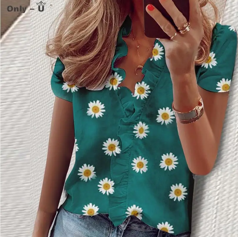Blouse Shirt Women 2020 Shirts Short Sleeve Blouse Shirt Elegant Fashion Ruffle V neck Womens Tops and Blouse Tunic New
Blouse Shirt Women 2020 Shirts Short Sleeve Blouse Shirt Elegant Fashion Ruffle V neck Womens Tops and Blouse Tunic New