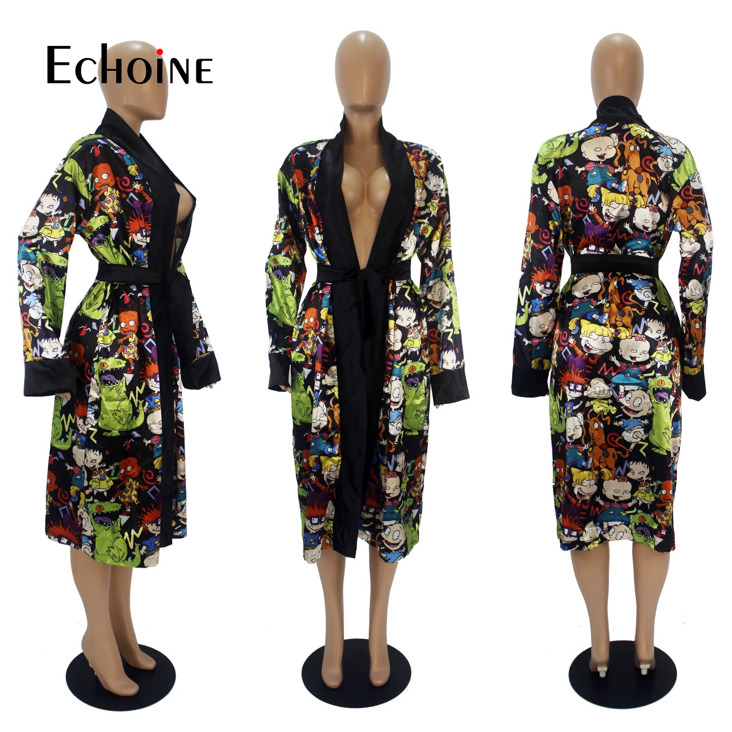 Echoine Sexy Fall Women's Cartoons Print Ladies bath Robes Satin Night Wear Gown kimono Sleepwear bathrobe home Loose Long Dress
Echoine Sexy Fall Women's Cartoons Print Ladies bath Robes Satin Night Wear Gown kimono Sleepwear bathrobe home Loose Long Dress