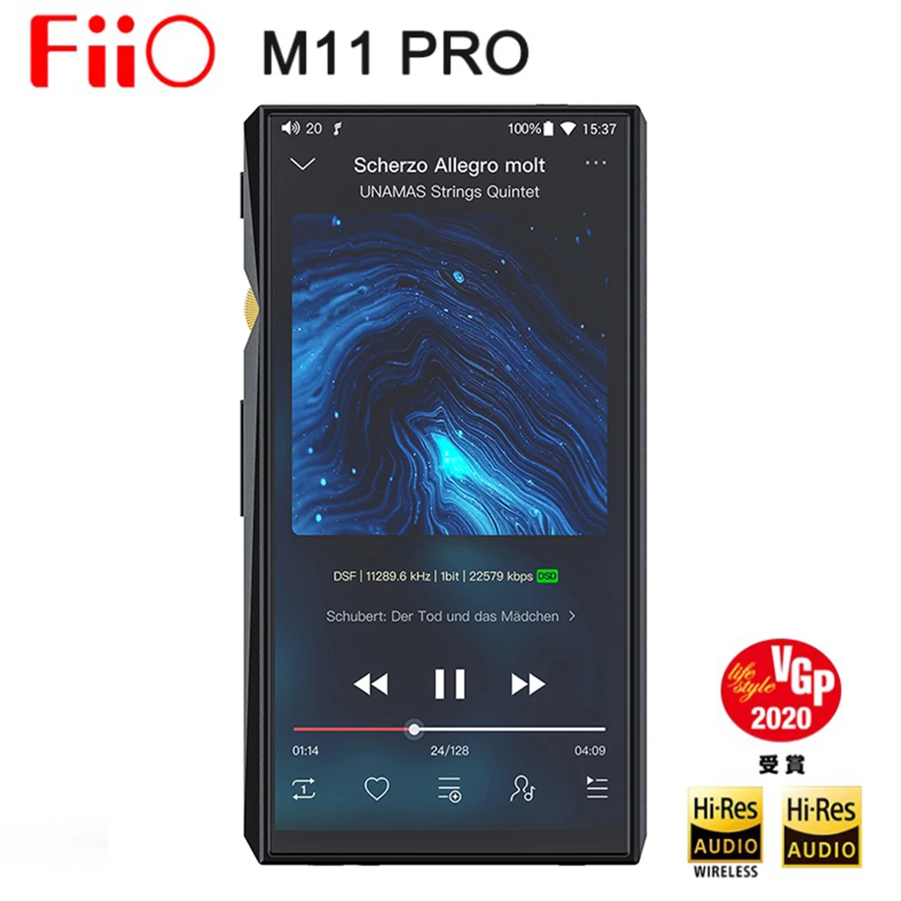 

Музыкальный проигрыватель FiiO M11 Pro Android Hi-Res, Bluetooth, HiFi, mp3-плеер без потерь, Wi-Fi, Aptx-HD, двойной AK4497/THX AAA-78/LDAC/DSD/дыхательный