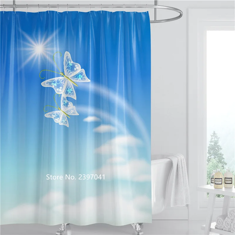 Beautiful Colorful Butterfly Shower Curtain Toilet Washable Shower Partition Curtain Waterproof and Mildew Proof Hook Home Decor
Beautiful Colorful Butterfly Shower Curtain Toilet Washable Shower Partition Curtain Waterproof and Mildew Proof Hook Home Decor