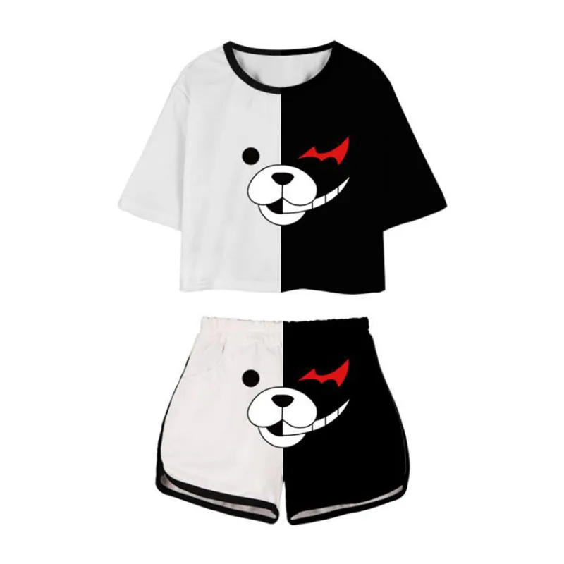Костюм-Монокума с 3D-принтом Danganronpa для косплея, костюм унисекс с открытым пупком и коротким рукавом, летняя футболка
Костюм-Монокума с 3D-принтом Danganronpa для косплея, костюм унисекс с открытым пупком и коротким рукавом, летняя футболка