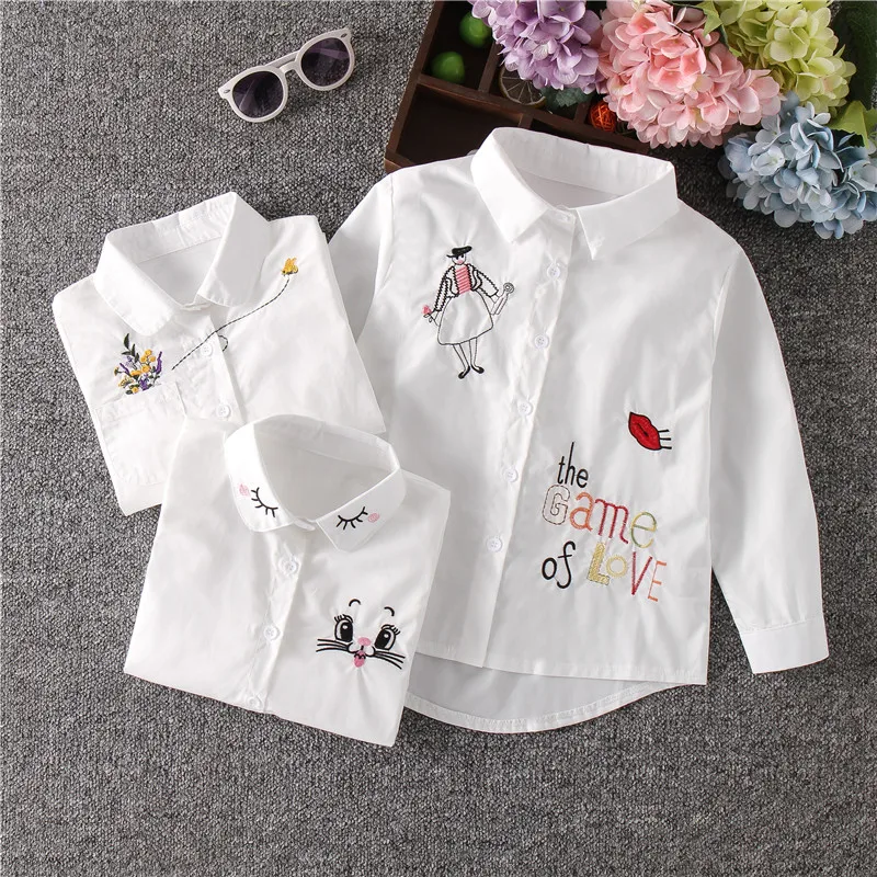 New Arrival Girls White Blouse Fall Cute Long Sleeves Children Cartoon Shirts Girl Blouses Cat Teenager School Clothes Kids Tops
New Arrival Girls White Blouse Fall Cute Long Sleeves Children Cartoon Shirts Girl Blouses Cat Teenager School Clothes Kids Tops