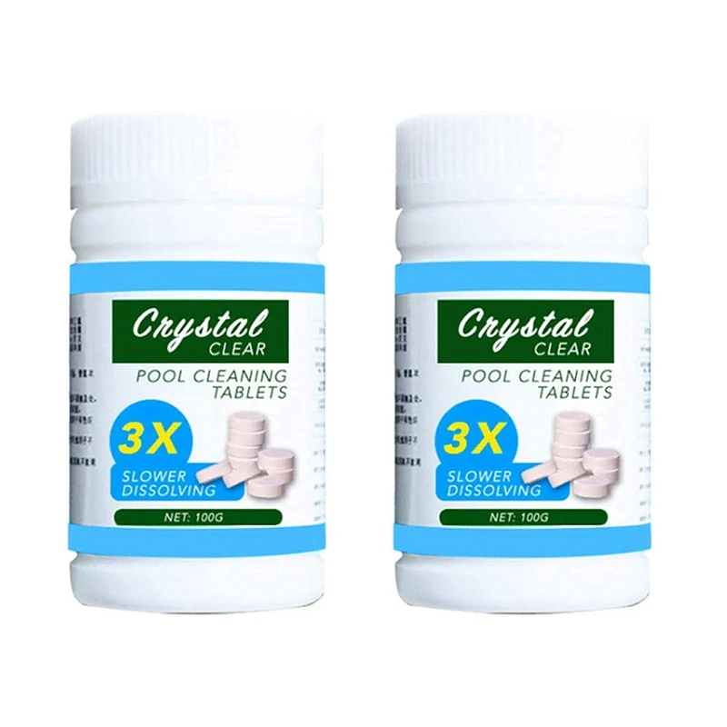 2X 100g Swimming Pool Cleaning Tablets Pills Chlorine Tablets Instant Effervescent Pipes Cleaning Water
2X 100g Swimming Pool Cleaning Tablets Pills Chlorine Tablets Instant Effervescent Pipes Cleaning Water