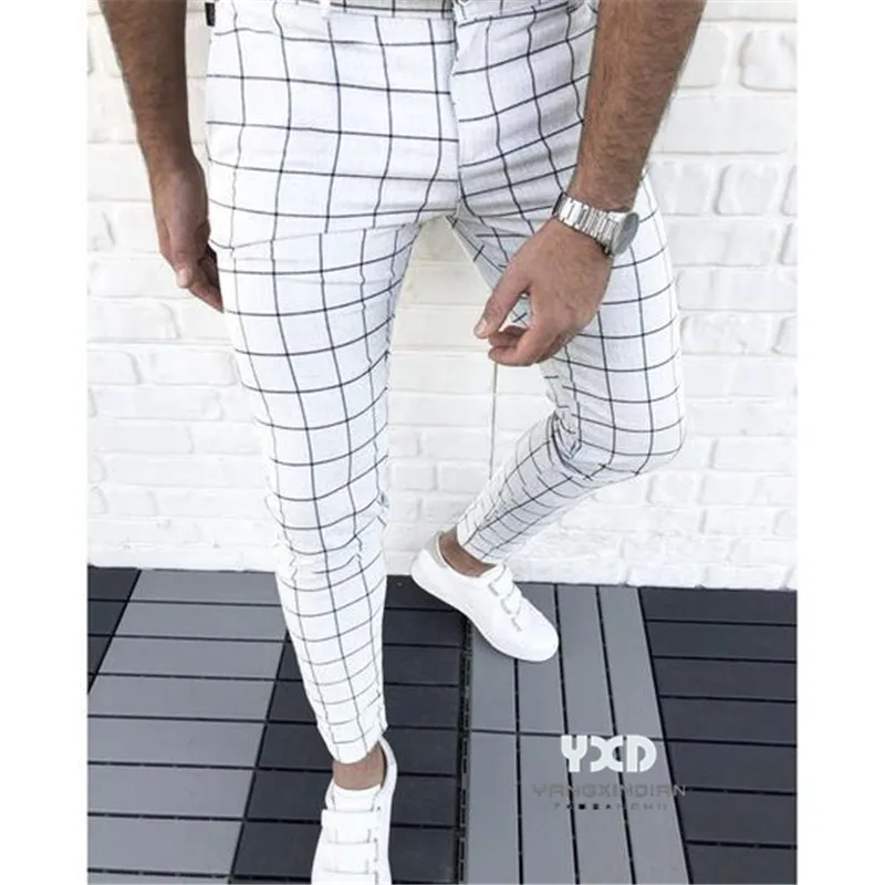 New men clothing Men's Casual Pants Plaid Social Slim Fit Black Trousers Zipper Mid Waist Skinny Business Office Work Party Male 
New men clothing Men's Casual Pants Plaid Social Slim Fit Black Trousers Zipper Mid Waist Skinny Business Office Work Party Male