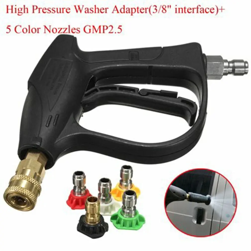 3000PSI High Pressure Washer Adapter Sprayer+5PCS Nozzle Head Auto Water Cleaning Tool -3/8 Quick Plug Interface
3000PSI High Pressure Washer Adapter Sprayer+5PCS Nozzle Head Auto Water Cleaning Tool -3/8 Quick Plug Interface