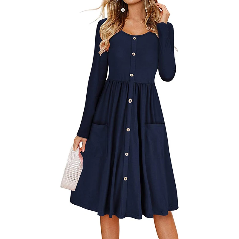 Женское платье, осеннее, темпераментное, плиссированное, с круглым воротником, на пуговицах, однотонное, с длинным рукавом, повседневное, с к...
Женское платье, осеннее, темпераментное, плиссированное, с круглым воротником, на пуговицах, однотонное, с длинным рукавом, повседневное, с к...