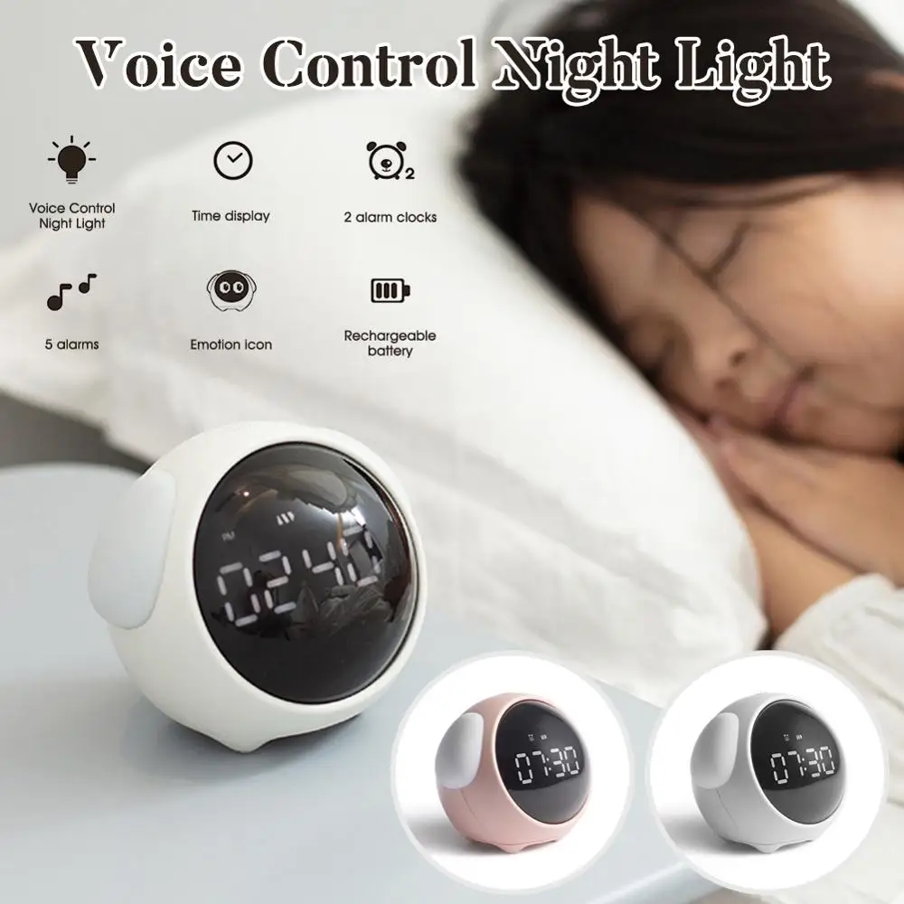 Emoticon Alarm Clock Cartoon Children Bedside Digital Alarm Clock Multifunctional with LED Night Light Clock for Bedroom
Emoticon Alarm Clock Cartoon Children Bedside Digital Alarm Clock Multifunctional with LED Night Light Clock for Bedroom