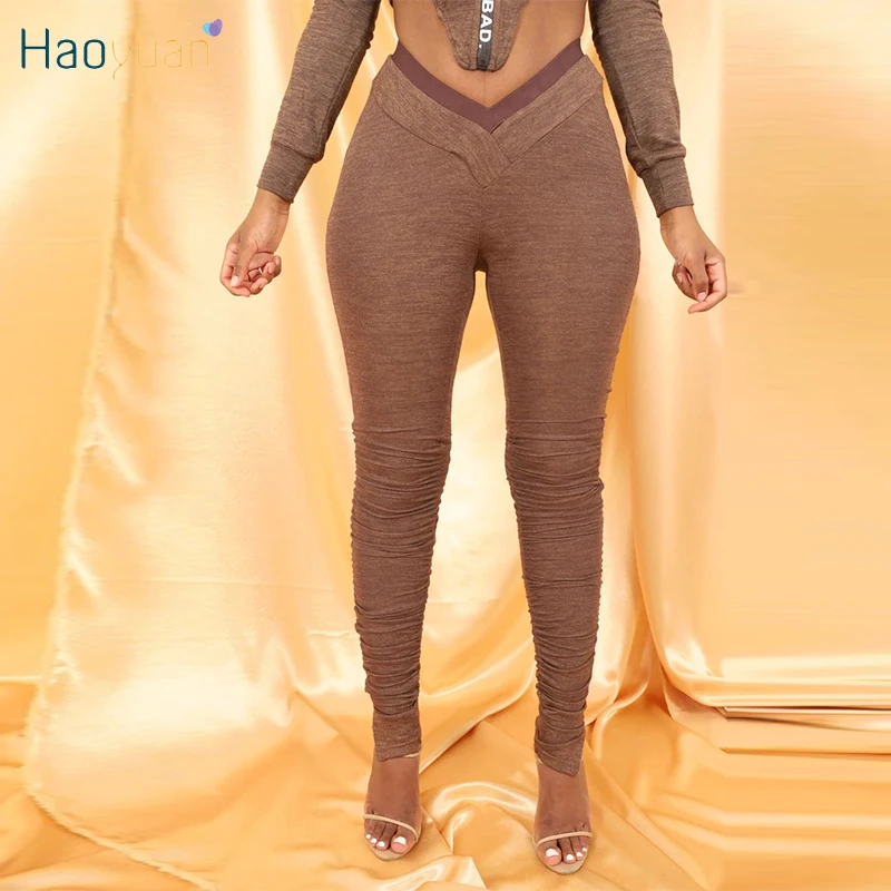 HAOYUAN Sexy Stacked Leggings for Women Sweatpants Fall Clothes High Waist Trouser Joggers Elastic Bodycon Hem Split Sweat Pants
HAOYUAN Sexy Stacked Leggings for Women Sweatpants Fall Clothes High Waist Trouser Joggers Elastic Bodycon Hem Split Sweat Pants