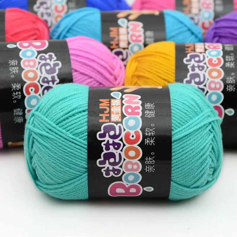

10pcs hold 4 strands milk cotton wool baby's wool medium thick hand knitting line DIY Crochet doll line