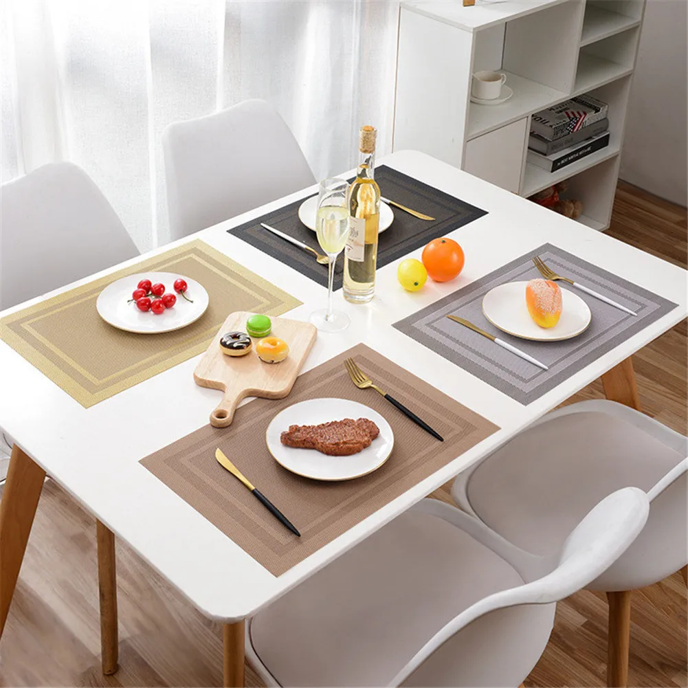 Placemats for Dining Table Waterproof Heat Resistant Wipeable Table Mats for Home, Restaurant, Cafe Bar Accessories
Placemats for Dining Table Waterproof Heat Resistant Wipeable Table Mats for Home, Restaurant, Cafe Bar Accessories