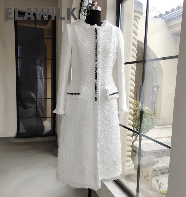 2021 Brand new high quality women's tassels woollen coat Chic Slim fit elegant women overcoat B527 
2021 Brand new high quality women's tassels woollen coat Chic Slim fit elegant women overcoat B527