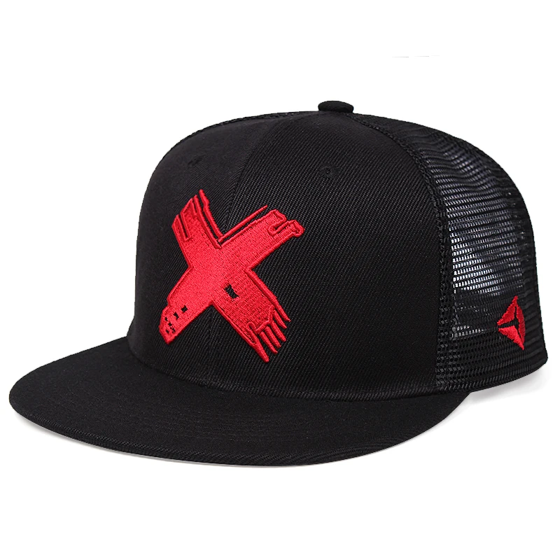 

2022 New Men's Hat X Letter Couple Baseball Cap Rapper Flat Brim Hip Hop Hat Outdoor Breathable Sun Hat Snapback Cap