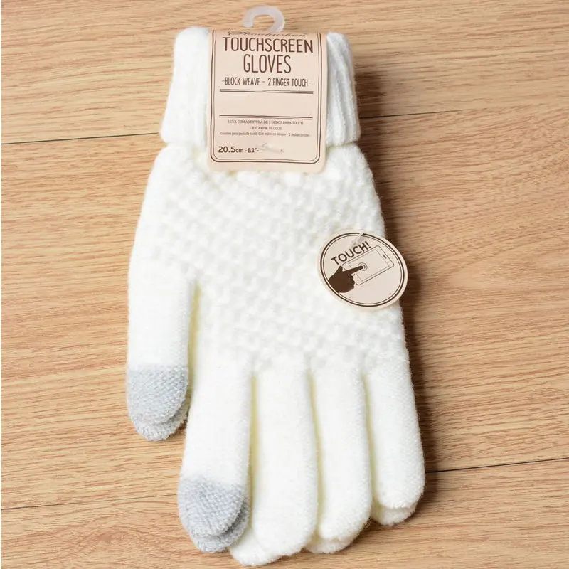 Волшебные сенсорные перчатки для женщин и девушек женские тянущиеся вязаные