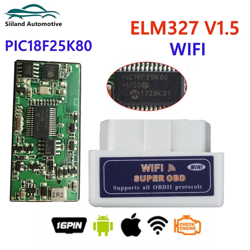 ELM327 V1.5 WIFI Automotive Diagnostic Scanner OBD2 For Car OBDII ELM 327 WI-FI 1.5 Diagnostic Tool Code Reader for Android/IOS
ELM327 V1.5 WIFI Automotive Diagnostic Scanner OBD2 For Car OBDII ELM 327 WI-FI 1.5 Diagnostic Tool Code Reader for Android/IOS