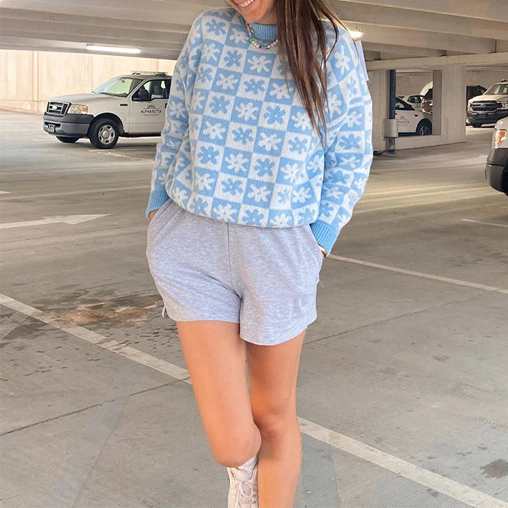 Fashion Warm Flower Print Women Sweater Pullover Streetwear Korean Style Loose Autumn Winter Femme Casual Knitted Sweater Tops
Fashion Warm Flower Print Women Sweater Pullover Streetwear Korean Style Loose Autumn Winter Femme Casual Knitted Sweater Tops