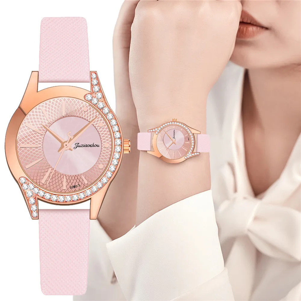 Watches For Women Sweet Female Wrist Watch Creative Pink Leather Strap Grid Scale Diamond Dial Ladies Quartz Watches Reloj Mujer
Watches For Women Sweet Female Wrist Watch Creative Pink Leather Strap Grid Scale Diamond Dial Ladies Quartz Watches Reloj Mujer