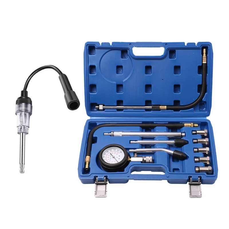 Universal Automotive Engine Cylinder Compression Tester Kit & Spark Plug Tester for Car, Motorcycle Testing Tools, Blue
Universal Automotive Engine Cylinder Compression Tester Kit & Spark Plug Tester for Car, Motorcycle Testing Tools, Blue