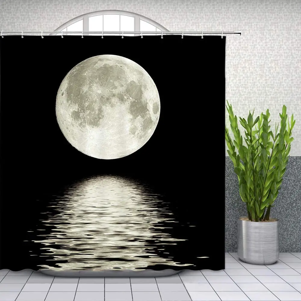 Full Moon Shower Curtain Ocean Night Scenery Sea Water Super Moon Astronomy Black Polyester Bathroom Curtain Home Decor Set Hook
Full Moon Shower Curtain Ocean Night Scenery Sea Water Super Moon Astronomy Black Polyester Bathroom Curtain Home Decor Set Hook