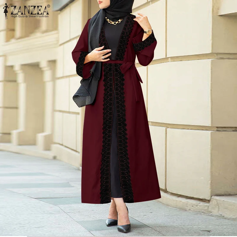 ZANZEA Muslim Solid Blouse Islamic Clothing 2022 Spring Lace Patchwork Cardigan Women Elegant Long Sleeve Abaya Belted Hijab Top
ZANZEA Muslim Solid Blouse Islamic Clothing 2022 Spring Lace Patchwork Cardigan Women Elegant Long Sleeve Abaya Belted Hijab Top