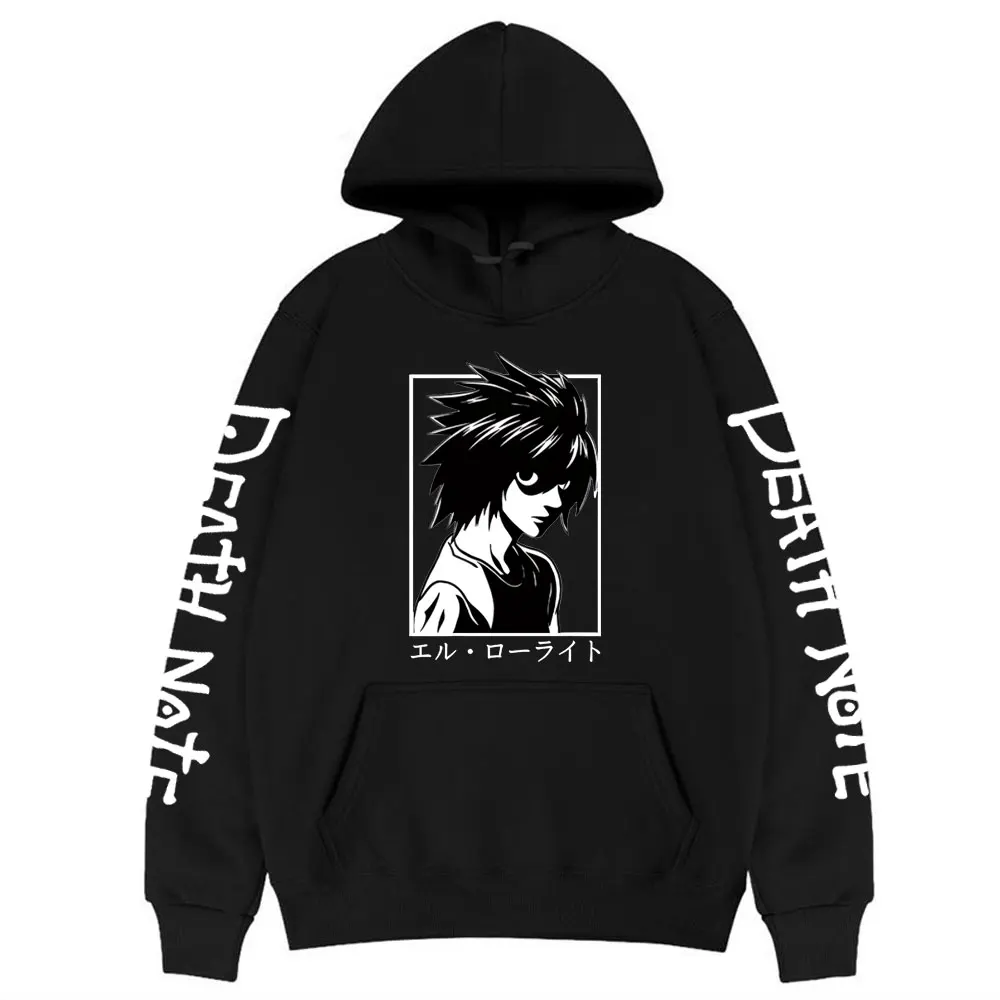 Hot Sell Recommended Anime Death Note Light Hoodie Yagami Pattern Sweatshirt Casual Pullover Men Women Japanese Retro Clothing
Hot Sell Recommended Anime Death Note Light Hoodie Yagami Pattern Sweatshirt Casual Pullover Men Women Japanese Retro Clothing