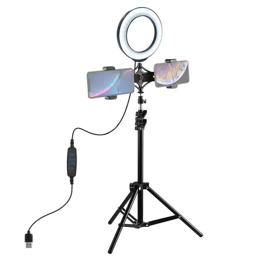 43.3 Inch Aluminium Ring Light Tripod + 6.2" LED RingLight for Live Streaming Vloggin + Phone Holder for iphone13
43.3 Inch Aluminium Ring Light Tripod + 6.2" LED RingLight for Live Streaming Vloggin + Phone Holder for iphone13