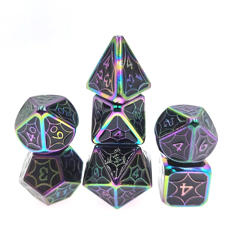 7 Pcs Colorful Game Dice Dice Shiny Metal DND Dice Polyhedral Metal Dice Set For Role Playing Game MTG Pathfinder
7 Pcs Colorful Game Dice Dice Shiny Metal DND Dice Polyhedral Metal Dice Set For Role Playing Game MTG Pathfinder
