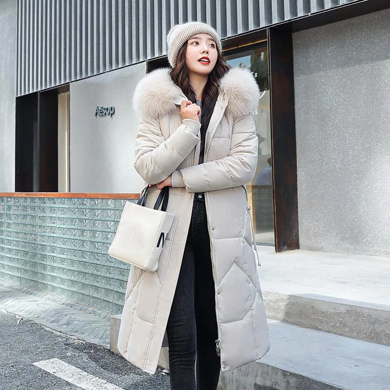 

Winte Jacket Women r Long Parka Fur Hooded Casual Coat Women's Jacket Oversize Warm Black Puffer Jacket Outwear Down Jacket