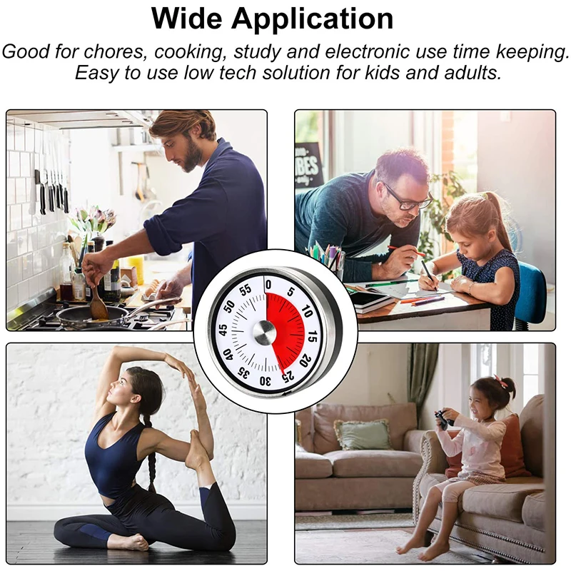 Nieuwe Rvs Visuele Timer Mechanische Kookwekker 60-Minuten Alarm Koken Timer Met Luid Alarm Magnetische Klok Timer
Nieuwe Rvs Visuele Timer Mechanische Kookwekker 60-Minuten Alarm Koken Timer Met Luid Alarm Magnetische Klok Timer