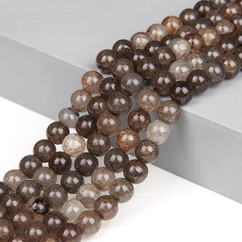Gray Crack Agates Beads Natural Stone Bead Smooth Dragon Veins Agat Round Beaded For Jewelry Making Diy Bracelet Necklace 15"
Gray Crack Agates Beads Natural Stone Bead Smooth Dragon Veins Agat Round Beaded For Jewelry Making Diy Bracelet Necklace 15"